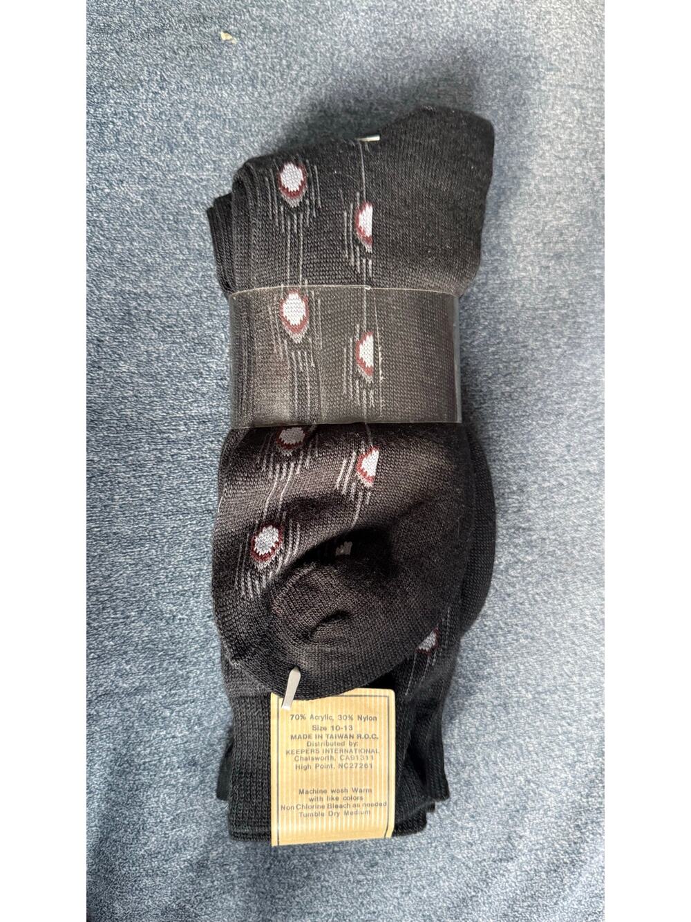 Vintage Givenchy Monsieur men's dress socks black set of 4 NEW size 10-13